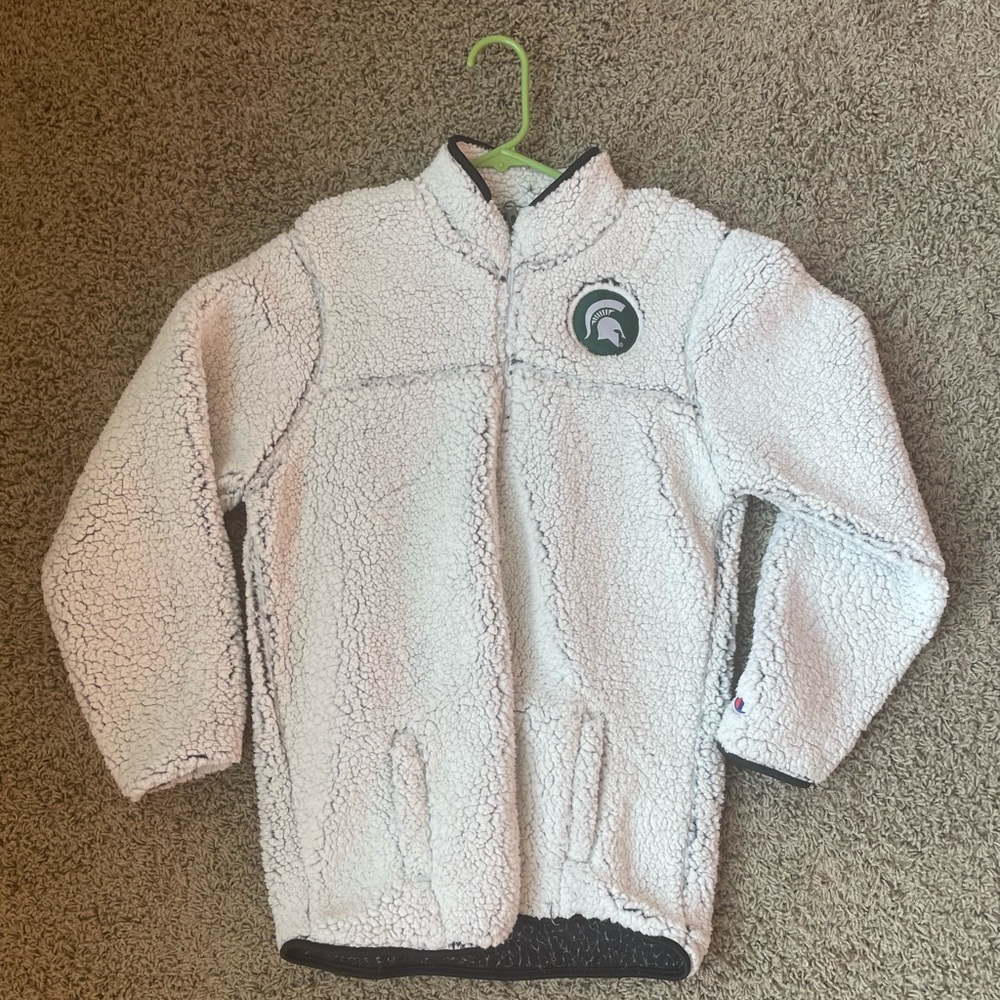 Champion white MSU Sherpa size M